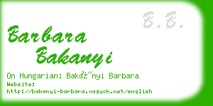 barbara bakanyi business card